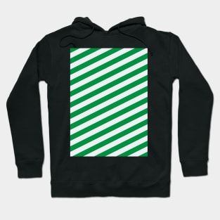 Rapid Vienna Green and White Angled Stripes Hoodie